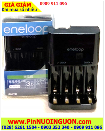 Eneloop NC-TGR01 _sạc nhanh 3,5giờ với 04 rảnh, sạc 2-4 pin AA, AAA (tự động ngắt khi pin sạc đầy)